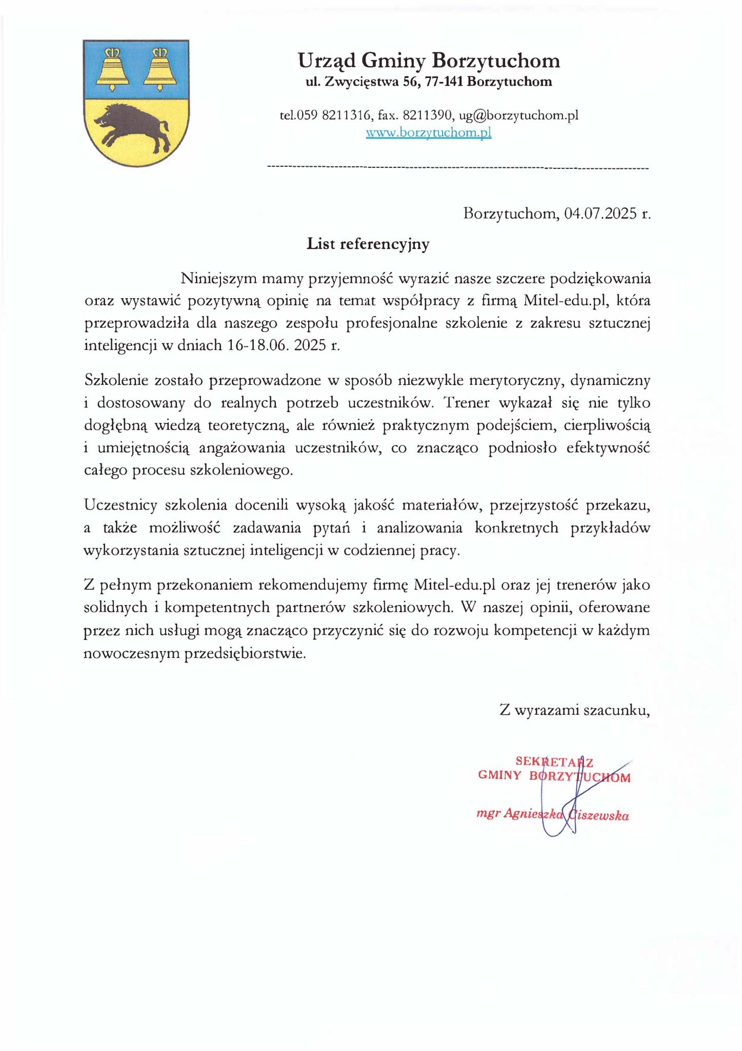 Referencje Borzytuchom