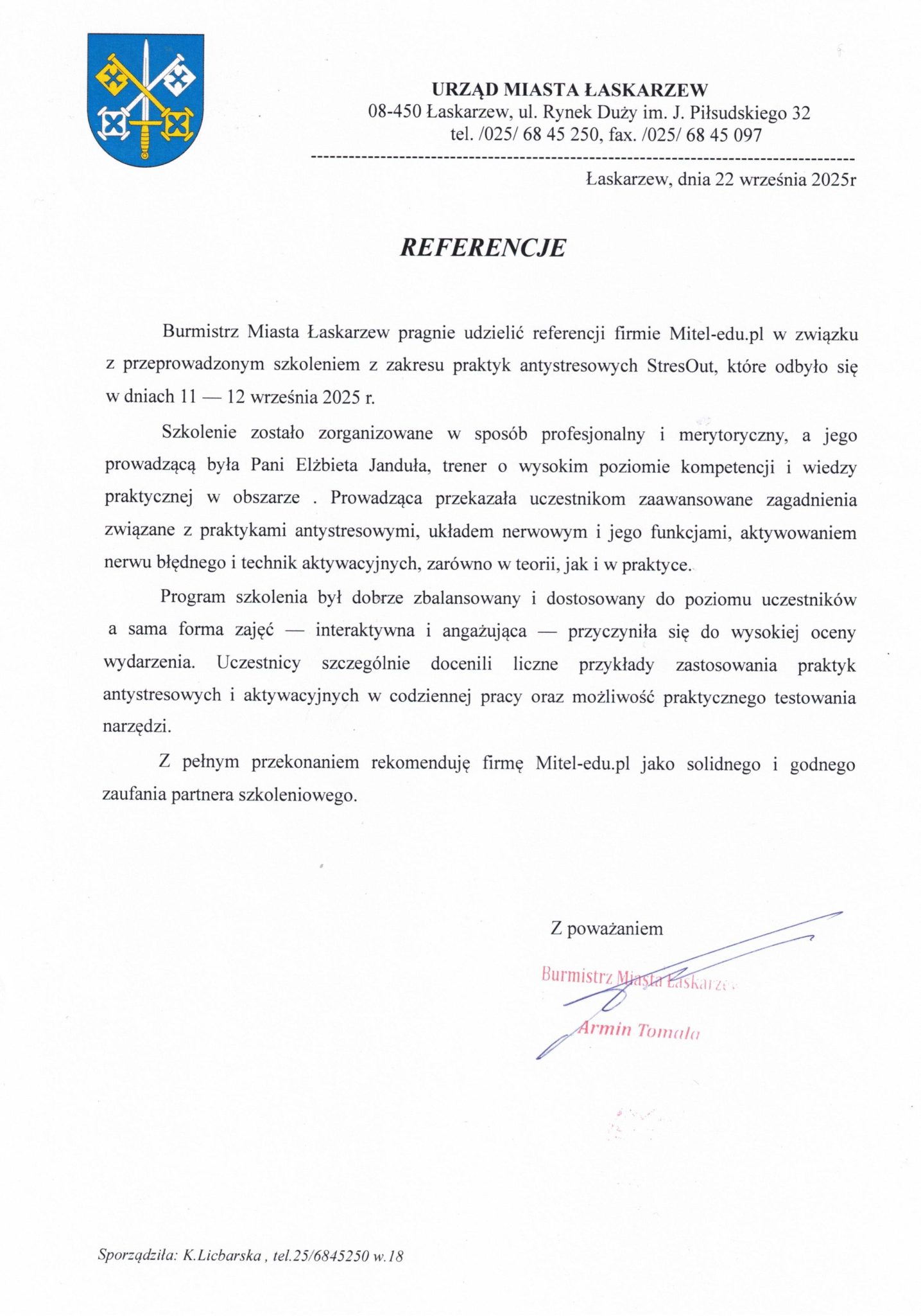 Referencje E.Jaduła