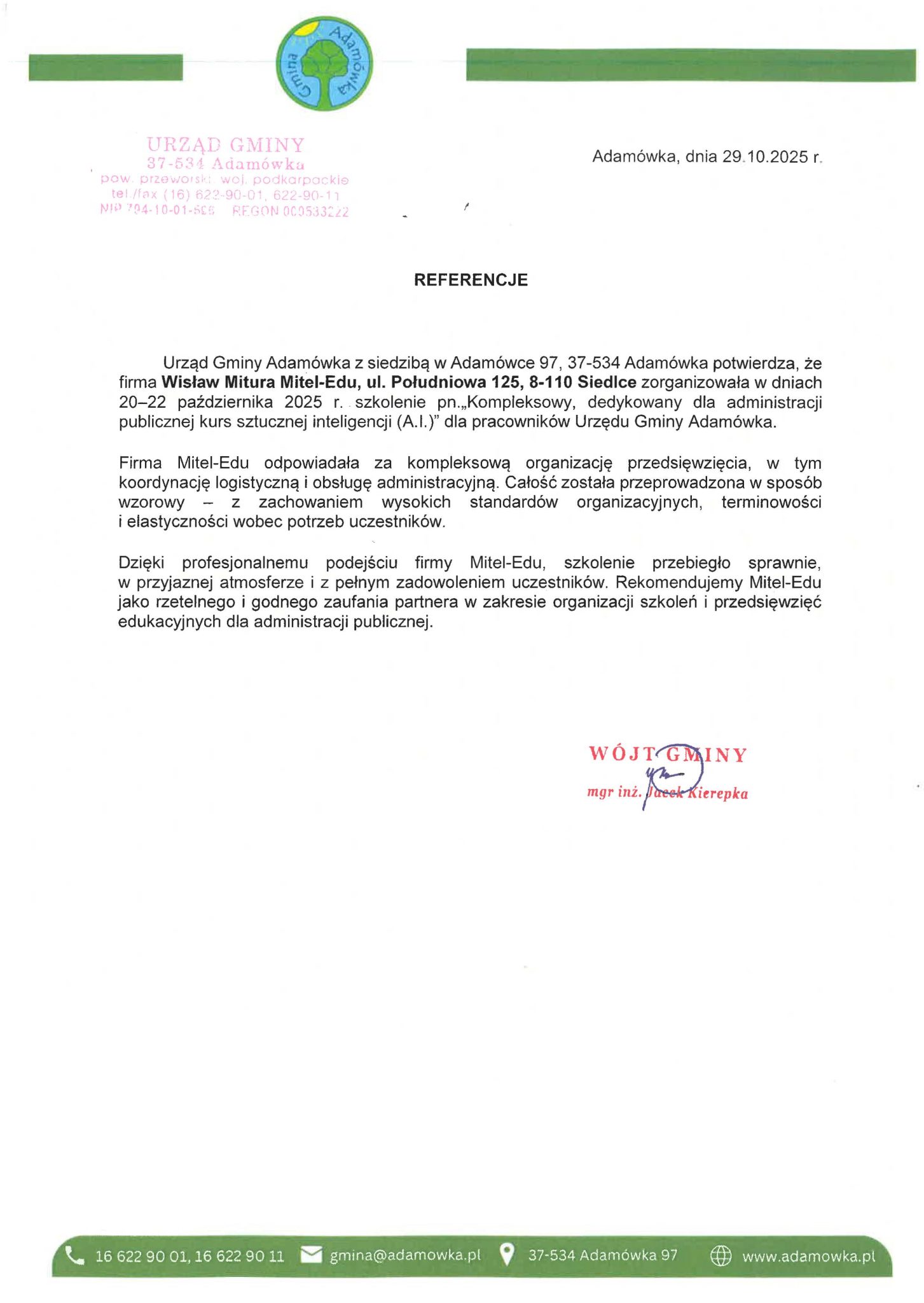 Referencje - Mitel Edu