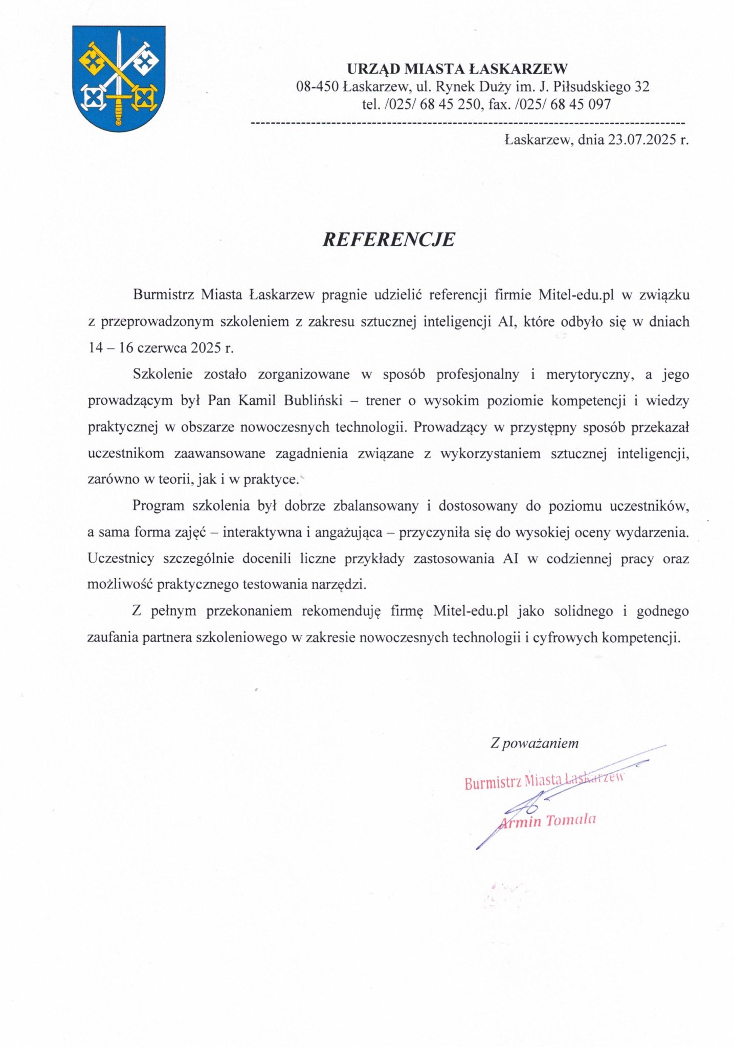 ReferencjeUMŁaskarzew